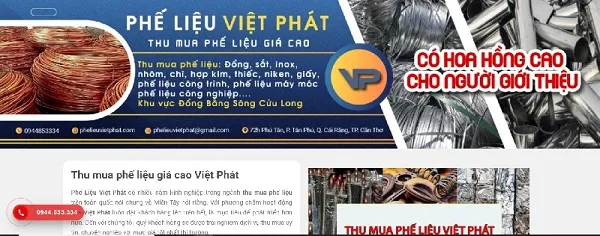 Top 7 công ty thu mua phế liệu tại Cần Thơ giá cao nhất